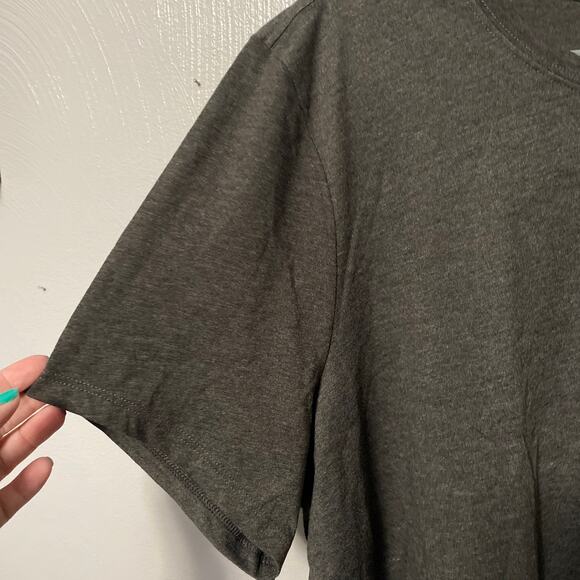 DSG Women Plus Activewear Casual Gray Short Sleeve Cropped Tee Front Pocket 2XL - Picture 4 of 9